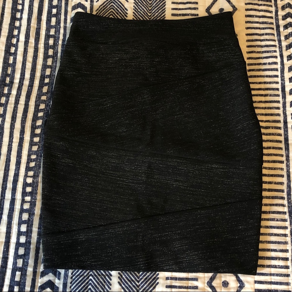 Black and silver skirt